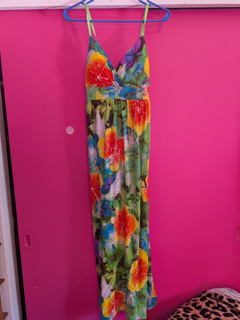 Floral Green Tropical Maxi Dress By Derek Heart